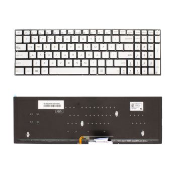 Asus N541 keyboard US Backlit Silver (Small Enter)