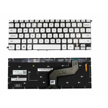 Dell Inspiron 14-7000 14-7437 N7437 keyboard Silver Backlit