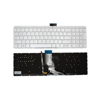 HP Pavilion 15-AB keyboard us white Backlit (small enter)