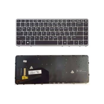 HP EliteBook 840 G1 840 G2 850 G1 850 G2 ZBook 14 Keyboard Silver frame US Backlit