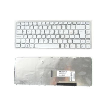 Sony Vaio VGN-NW PCG-7181M PCG-7191L keyboard White & Silver Frame UK Layout