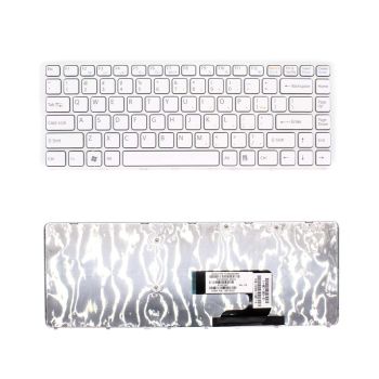 Sony Vaio VGN-NW PCG-7181M PCG-7191L keyboard White Silver Frame US (Small Enter)